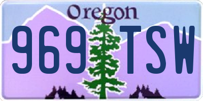 OR license plate 969TSW