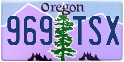 OR license plate 969TSX