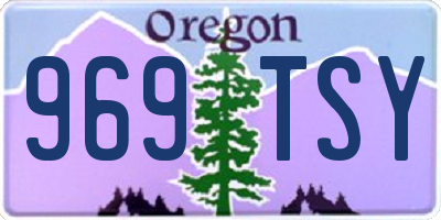 OR license plate 969TSY