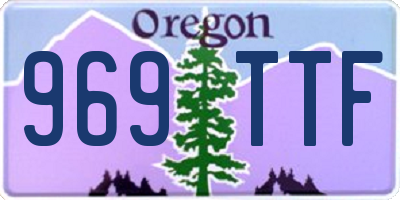OR license plate 969TTF