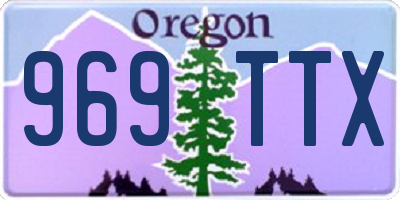 OR license plate 969TTX