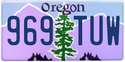 OR license plate 969TUW