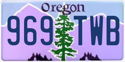 OR license plate 969TWB