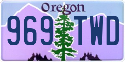OR license plate 969TWD