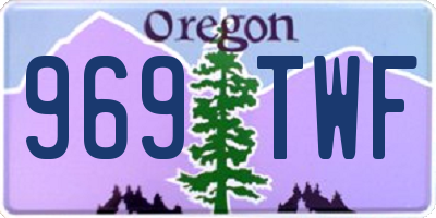 OR license plate 969TWF
