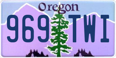 OR license plate 969TWI