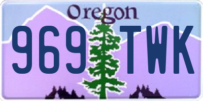 OR license plate 969TWK