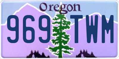 OR license plate 969TWM