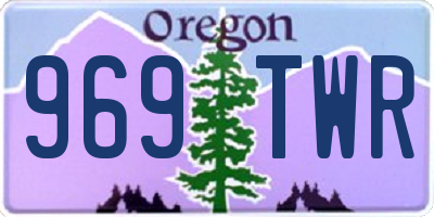 OR license plate 969TWR