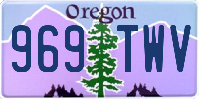 OR license plate 969TWV