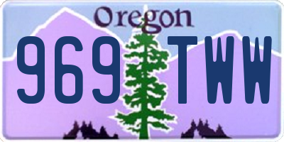 OR license plate 969TWW