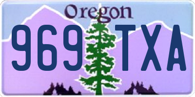OR license plate 969TXA