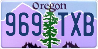 OR license plate 969TXB