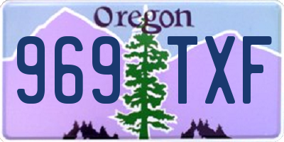 OR license plate 969TXF