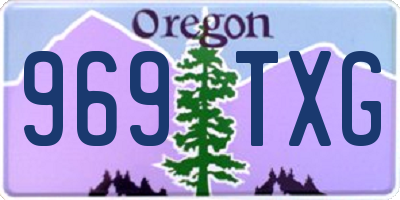 OR license plate 969TXG