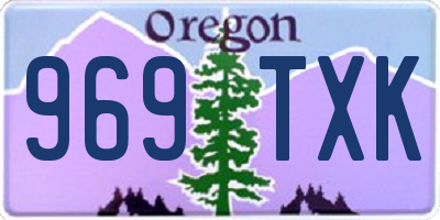 OR license plate 969TXK