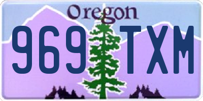 OR license plate 969TXM