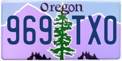 OR license plate 969TXO