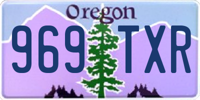 OR license plate 969TXR