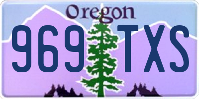 OR license plate 969TXS