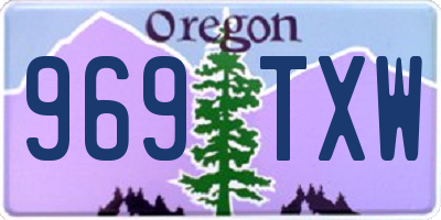 OR license plate 969TXW