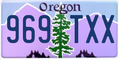 OR license plate 969TXX