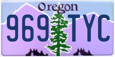 OR license plate 969TYC