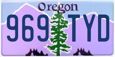 OR license plate 969TYD