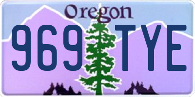 OR license plate 969TYE