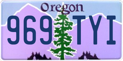 OR license plate 969TYI