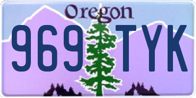 OR license plate 969TYK