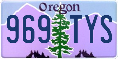 OR license plate 969TYS