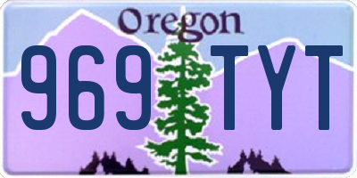 OR license plate 969TYT