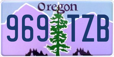 OR license plate 969TZB
