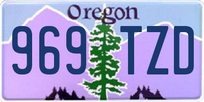 OR license plate 969TZD