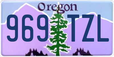 OR license plate 969TZL