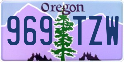 OR license plate 969TZW