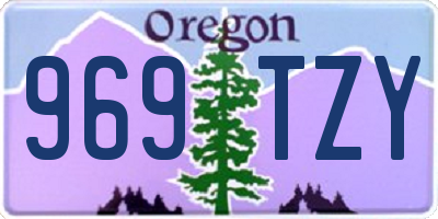 OR license plate 969TZY