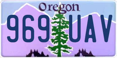 OR license plate 969UAV