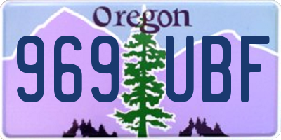 OR license plate 969UBF