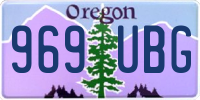 OR license plate 969UBG