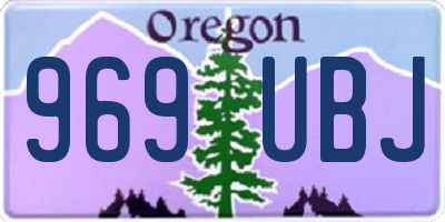 OR license plate 969UBJ