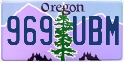 OR license plate 969UBM