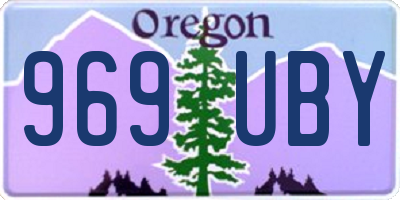 OR license plate 969UBY