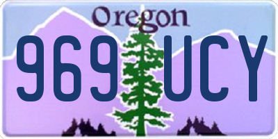 OR license plate 969UCY