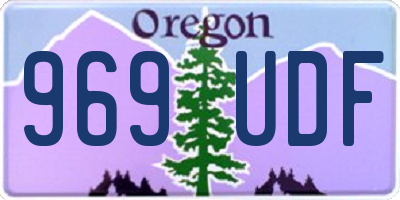 OR license plate 969UDF