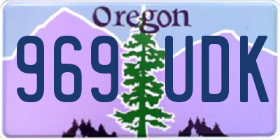 OR license plate 969UDK