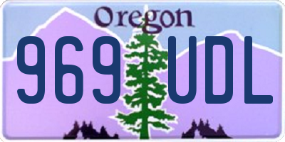 OR license plate 969UDL