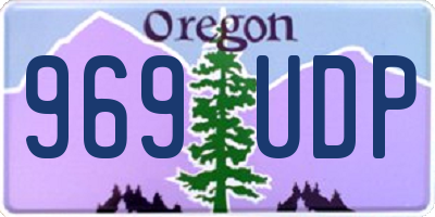 OR license plate 969UDP