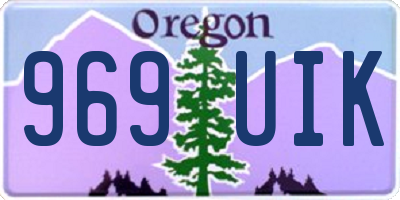 OR license plate 969UIK
